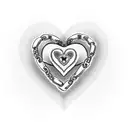 A heart-shaped ring with a broken chain symbolizing heartbreaking love tattoo design idea
