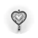A heart-shaped ring with a broken chain symbolizing heartbreaking love tattoo design idea