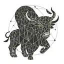 Leo and Taurus sign tattoo design idea
