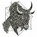 Leo and Taurus sign tattoo design idea