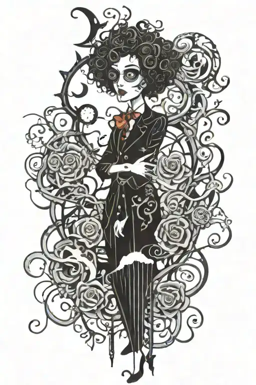 tim burton style tattoo tattoo design idea