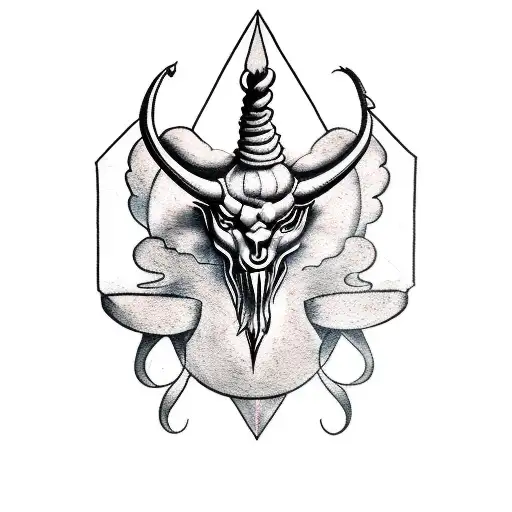 sigil of baphomet tattoo design idea