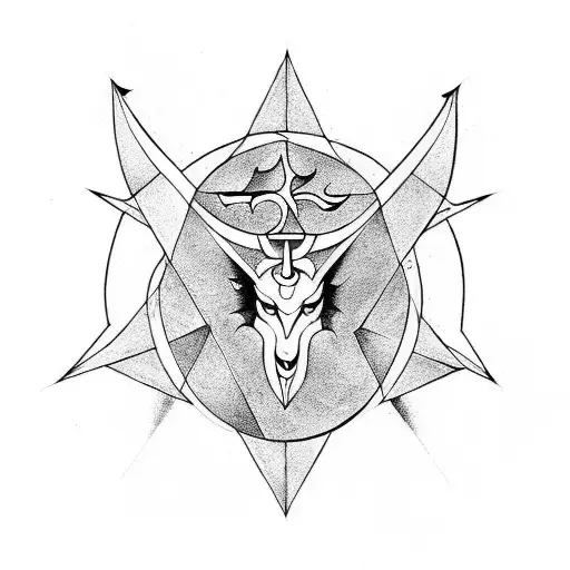sigil of baphomet tattoo design idea