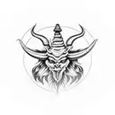 sigil of baphomet tattoo design idea