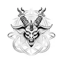 sigil of baphomet tattoo design idea