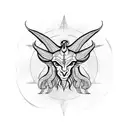 sigil of baphomet tattoo design idea