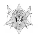 sigil of baphomet tattoo design idea