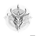 sigil of baphomet tattoo design idea