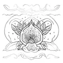 Create a minimalist tattoo of Louis Tomlinson's album cover tattoo design idea