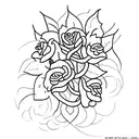 Create a minimalist tattoo of Louis Tomlinson's album cover tattoo design idea