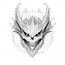 Dragon skeleton tattoo design idea