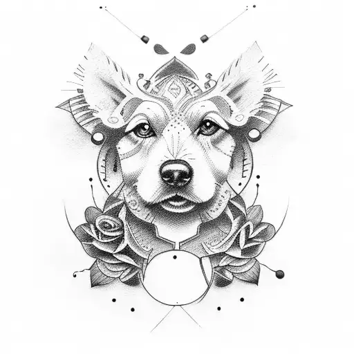 silueta yorkshire  tattoo design idea