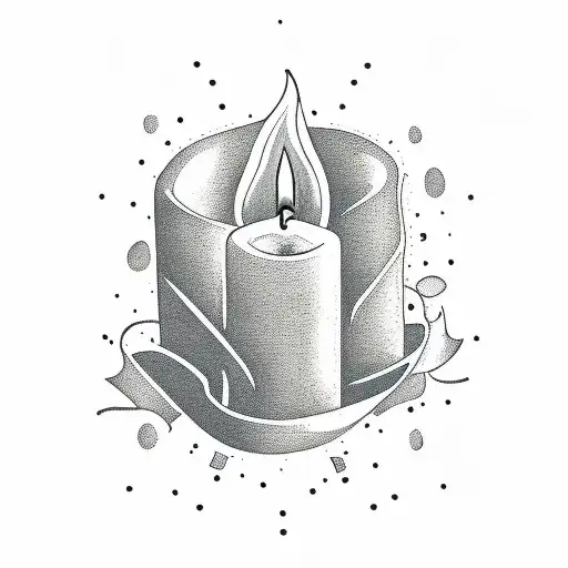 candle tattoo design