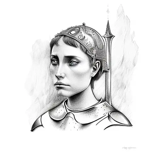 joan of arc tattoo design idea