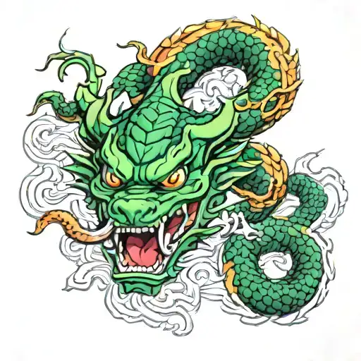 shenron dragon ball z tattoo design idea