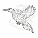 loon gracefully gliding tattoo design idea