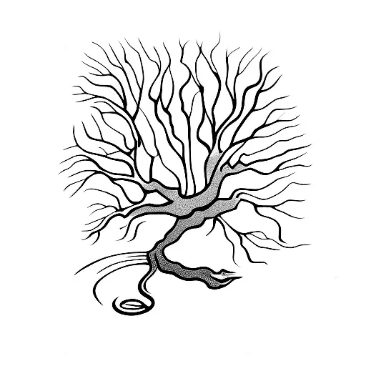 poison tree tattoo design idea