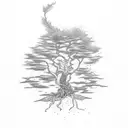 burning bush tattoo design idea
