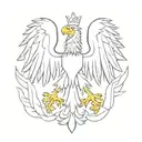 polish eagle flag tattoo design idea