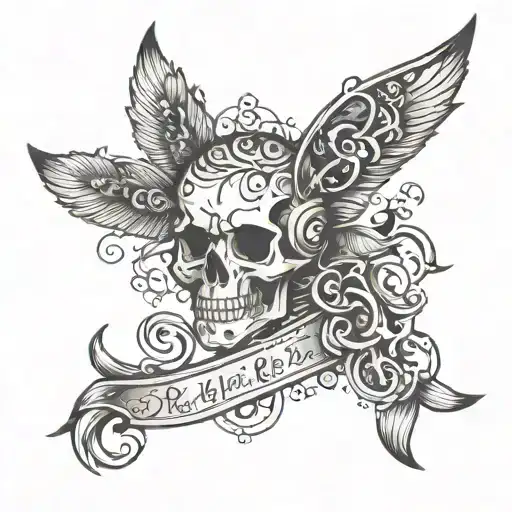 motivating word tattoo design idea