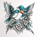 birds tattoo design idea