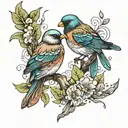 birds tattoo design idea