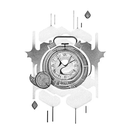 time equals money tattoo design idea