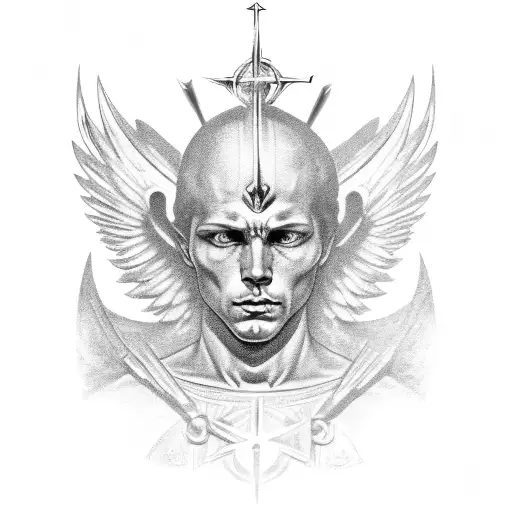 Archangel Michael tattoo design idea