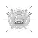 fórmula 1, automotive mechanic, venezuela, miami, ocean, mountains,  tattoo design idea