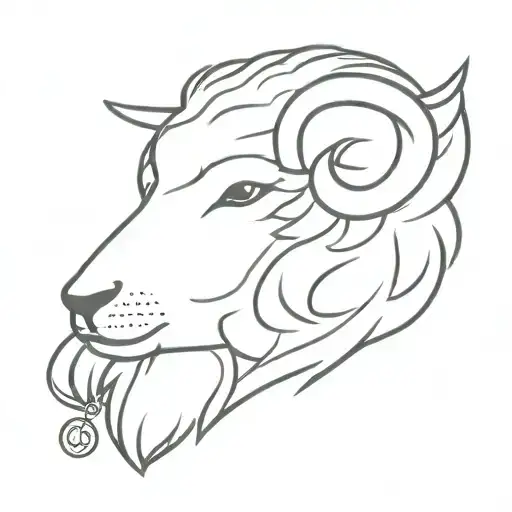 head of a really fluffy sheap tattoo design idea