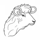 head of a really fluffy sheap tattoo design idea