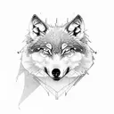 wolf and eagle  tattoo design idea