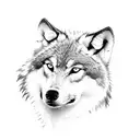 wolf and eagle  tattoo design idea