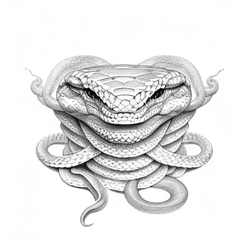 a snake from the roman empire tattoo design idea