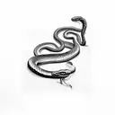 a snake from the roman empire tattoo design idea