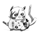 a sleeve of pikachu, charizard, deadpool, the hulk, captain america, thor, rocket league and call of duty tattoo design idea