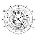 A clock striking midnight on December 31st, 2023, with fireworks bursting in the background tattoo design idea