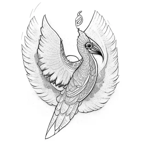 Quetzal bird tattoo design idea