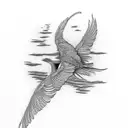 Quetzal bird tattoo design idea