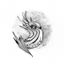 Quetzal bird tattoo design idea