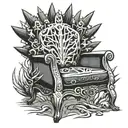 spiky chair tattoo design idea