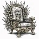 spiky chair tattoo design idea
