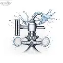 sprinkler pump tattoo design idea