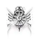 sprinkler pump tattoo design idea