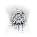 sprinkler pump tattoo design idea