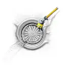 sprinkler pump tattoo design idea
