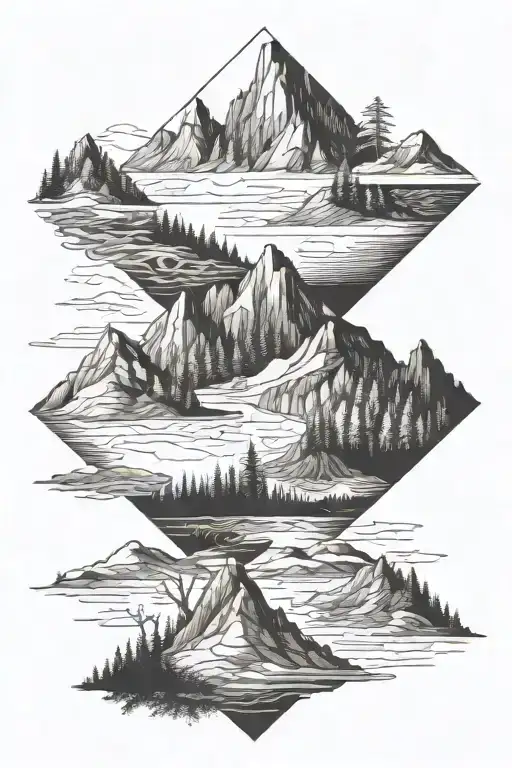 Zach Bryan inspired with forests across and lyrics tattoo design idea