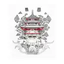 Japon, skate, manga, musique  tattoo design idea