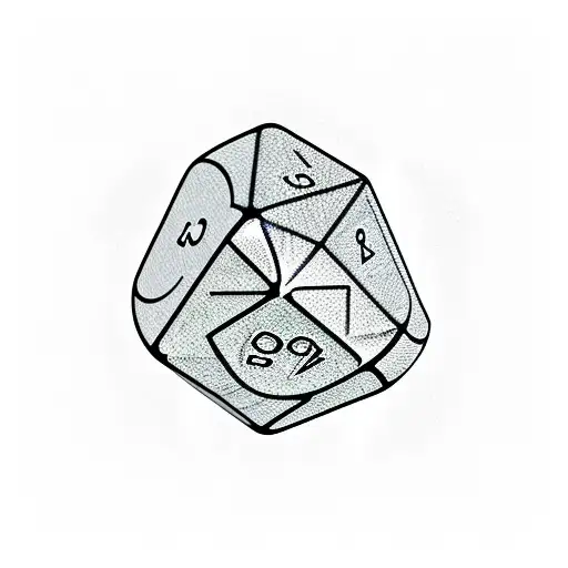 D20 Dice tattoo design idea