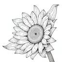 eye inside gerber daisy tattoo design idea